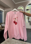 The Vaulty - Cherry Pink Crewneck Sweatshirt