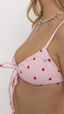 Molly Ruched Bikini Top - Strawberry